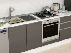 Alvinka 300X210 Cm High Gloss Mutfak Dolabı Mb-E80B40S60-1 High Gloss | Antrasit - Suntalam