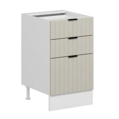 Alvinka Mutfak Modül Mbr_B Alt 3Ç1B2K Nray 50Cm Dolap Beyaz Kumtaşı Mdf