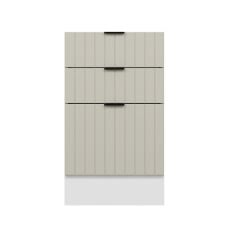 Alvinka Mutfak Modül Mbr_B Alt 3Ç1B2K Nray 50Cm Dolap Beyaz Kumtaşı Mdf