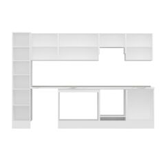 Alvinka 300X210 Cm High Gloss Mutfak Dolabı Mb-E80B40S60-1 High Gloss | Antrasit - Mdf