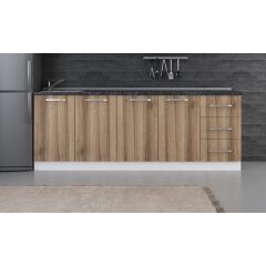 Minar 225 Cm Mutfak Dolabı Beyaz Dore 225-D2-Alt Modül