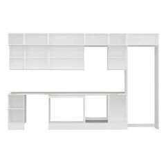 Alvinka 365X240 Cm Klasik Mebran Mutfak Dolabı Mb-E80S40S45-2 Mebran | Kumtaşı - Suntalam