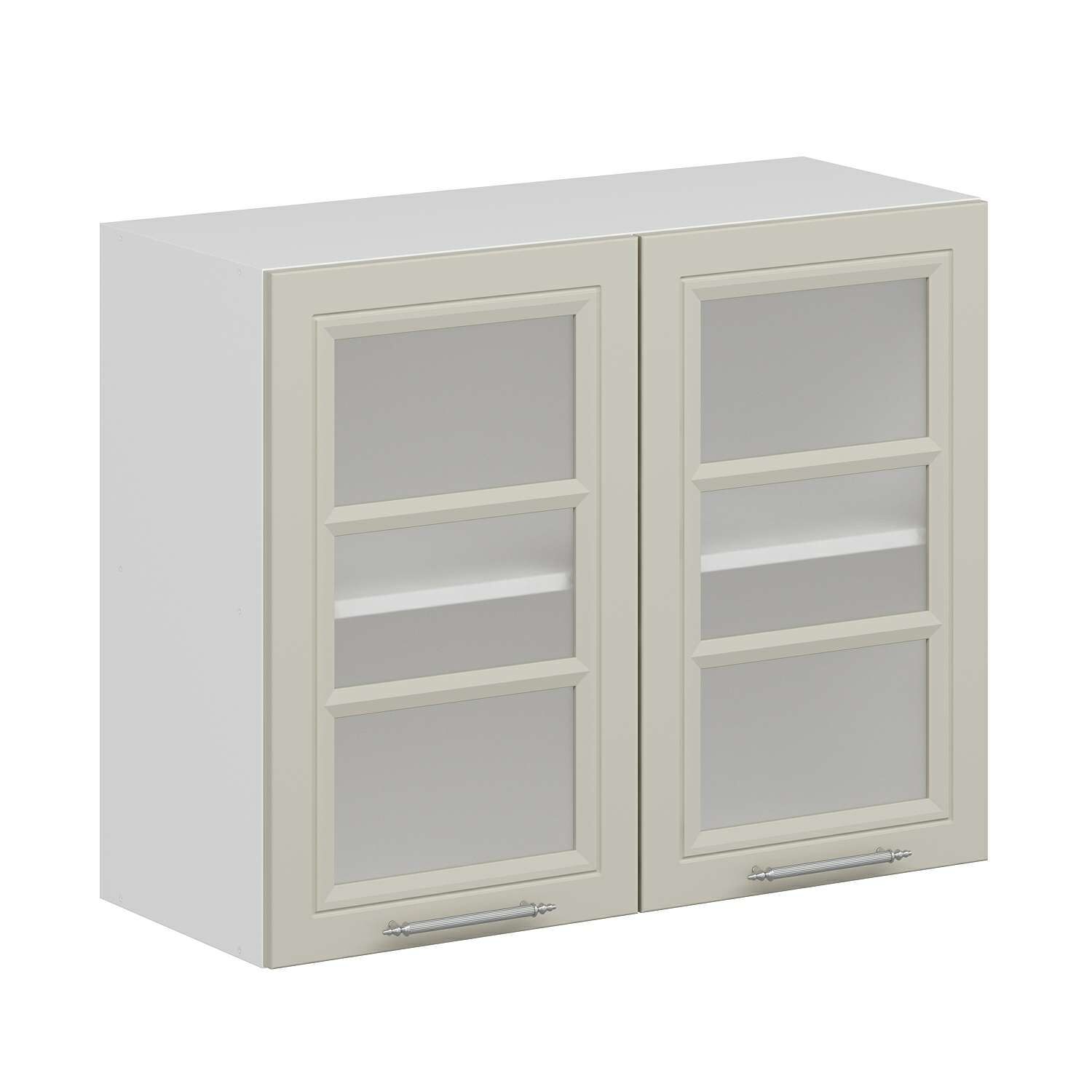 Alvinka Mutfak Modül Mbr_C Üst 2Dk1R 90-H72Cm Dolap Cam Beyaz Kumtaşı Suntalam