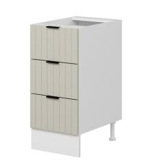 Alvinka Mutfak Modül Mbr_B Alt 3Ç Nray 40Cm Dolap Beyaz Kumtaşı Mdf