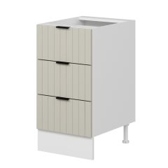 Alvinka Mutfak Modül Mbr_B Alt 3Ç Nray 45Cm Dolap Beyaz Kumtaşı Mdf