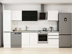 Alvinka 300X210 Cm High Gloss Mutfak Dolabı Mb-E80B40S60-3 High Gloss | Beyaz - Mdf