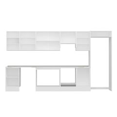 Alvinka 380X222 Cm Klasik Mebran Mutfak Dolabı Mb-E80S50S50-1 Mebran | Kumtaşı - Suntalam