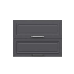 Alvinka Mutfak Modül Mbr_C Üst 2Yk1R 80-H60Cm Dolap Beyaz Antrasit Mdf