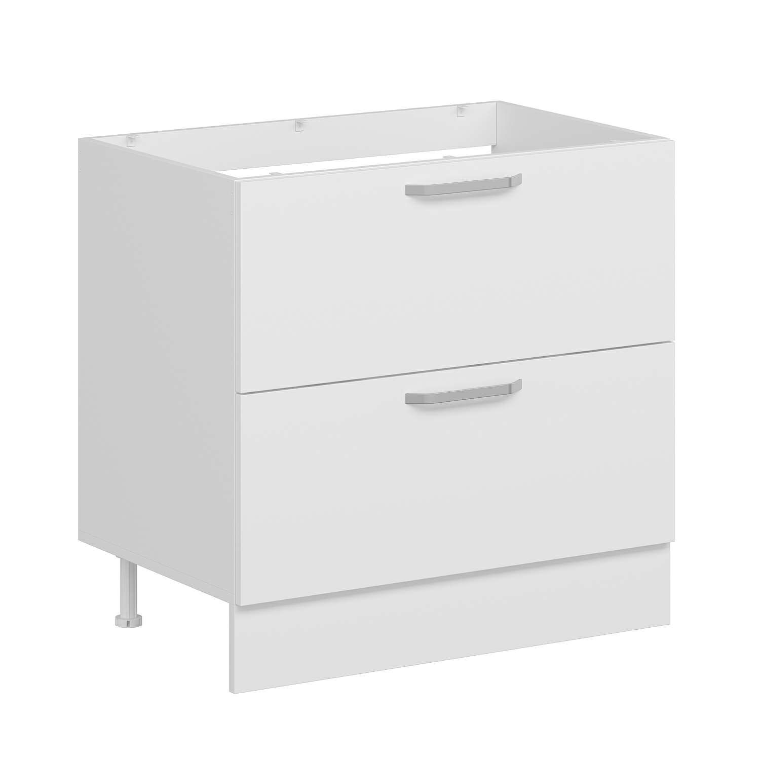 Alvinka Mutfak Modül Duz Alt 2Ç 90Cm Evye Dolap Beyaz Beyaz Suntalam