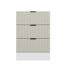 Alvinka Mutfak Modül Mbr_B Alt 3Ç Nray 60Cm Dolap Beyaz Kumtaşı Mdf