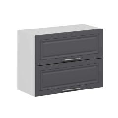 Alvinka Mutfak Modül Mbr_C Üst 2Yk1R 80-H60Cm Dolap Beyaz Antrasit Mdf