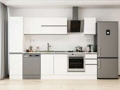 Alvinka 285X210 Cm High Gloss Mutfak Dolabı Mb-E80B45S40-2 High Gloss | Beyaz - Suntalam