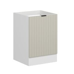 Alvinka Mutfak Modül Mbr_B Alt 1K 60Cm Evye Dolap Beyaz Kumtaşı