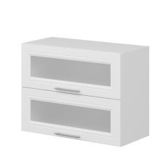 Alvinka Mutfak Modül Mbr_C Üst 2Yk1R 80-H60Cm Dolap Cam Beyaz Beyaz Suntalam