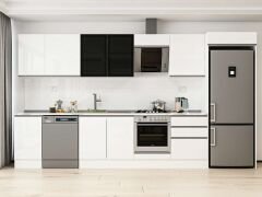 Alvinka 395X222 Cm High Gloss Mutfak Dolabı Mb-E90S45S60-3 High Gloss | Beyaz - Mdf