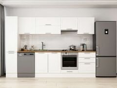 Alvinka 300X210 Cm Klasik Mebran Mutfak Dolabı Mb-E80B40S60-1 Mebran | Beyaz - Suntalam