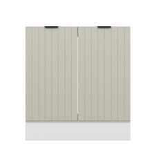 Alvinka Mutfak Modül Mbr_B Alt 2K 80Cm Evye Dolap Beyaz Kumtaşı