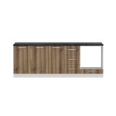 Minar 230 Cm Mutfak Dolabı Beyaz Dore 230-D3-Alt Modül