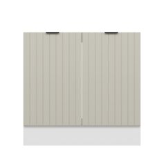 Alvinka Mutfak Modül Mbr_B Alt 2K 90Cm Evye Dolap Beyaz Kumtaşı