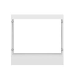 Alvinka Mutfak Modül Mbr_B Alt 2K 90Cm Evye Dolap Beyaz Kumtaşı