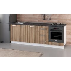 Minar 230 Cm Mutfak Dolabı Beyaz Dore 230-D6-Alt Modül