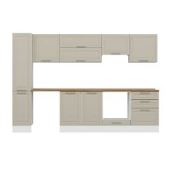 Alvinka 300X210 Cm Klasik Mebran Mutfak Dolabı Mb-E80B40S60-1 Mebran | Kumtaşı - Suntalam