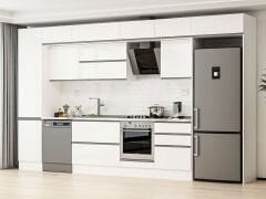 Alvinka 400X240 Cm High Gloss Mutfak Dolabı Mbb-E90B50S60-2 High Gloss | Beyaz - Suntalam