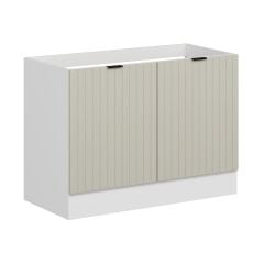 Alvinka Mutfak Modül Mbr_B Alt 2K 120Cm Evye Dolap Beyaz Kumtaşı