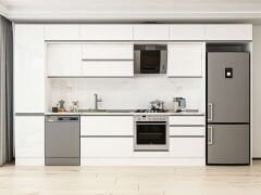 Alvinka 400X240 Cm High Gloss Mutfak Dolabı Mbb-E90B50S60-2 High Gloss | Beyaz - Mdf