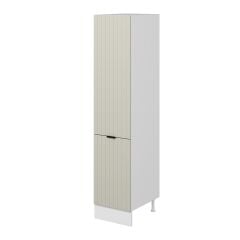 Alvinka Mutfak Modül Mbr_B 45-H210Cm Boy Dolabı Beyaz Kumtaşı Suntalam