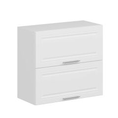 Alvinka Mutfak Modül Mbr_C Üst 2Yk1R 80-H72Cm Dolap Beyaz Beyaz Mdf