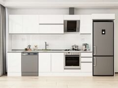 Alvinka 380X222 Cm High Gloss Mutfak Dolabı Mb-E90S50S40-2 High Gloss | Beyaz - Suntalam