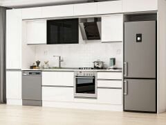 Alvinka 400X240 Cm High Gloss Mutfak Dolabı Mbb-E90B50S60-3 High Gloss | Beyaz - Suntalam