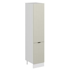 Alvinka Mutfak Modül Mbr_B 45-H222Cm Boy Dolabı Beyaz Kumtaşı Mdf