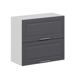 Alvinka Mutfak Modül Mbr_C Üst 2Yk1R 80-H72Cm Dolap Beyaz Antrasit Mdf