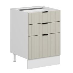 Alvinka Mutfak Modül Mbr_B Alt 3Ç1B2K 60Cm Dolap Beyaz Kumtaşı