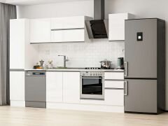 Alvinka 290X210 Cm High Gloss Mutfak Dolabı Mb-E80B45S45-2 High Gloss | Beyaz - Suntalam