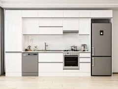 Alvinka 390X240 Cm High Gloss Mutfak Dolabı Mbb-E90B60S40-1 High Gloss | Beyaz - Suntalam