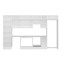 Alvinka 390X240 Cm High Gloss Mutfak Dolabı Mbb-E90B60S40-1 High Gloss | Beyaz - Suntalam