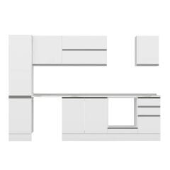 Alvinka 290X210 Cm High Gloss Mutfak Dolabı Mb-E80B45S45-2 High Gloss | Beyaz - Mdf