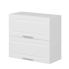 Alvinka Mutfak Modül Mbr_C Üst 2Yk1R 80-H72Cm Dolap Beyaz Beyaz Mdf