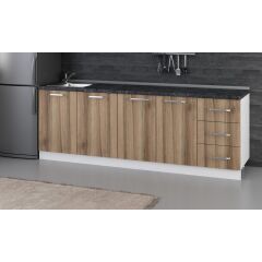 Minar 235 Cm Mutfak Dolabı Beyaz Dore 235-D1-Alt Modül