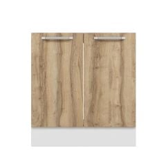 Alvinka Mutfak Modül Duz Alt 2K 80Cm Evye Dolap Beyaz Dore Suntalam