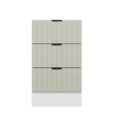 Alvinka Mutfak Modül Mbr_B Alt 3Ç 50Cm Dolap Beyaz Kumtaşı