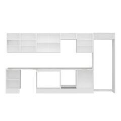 Alvinka 390X222 Cm Klasik Mebran Mutfak Dolabı Mb-E80S50S60-2 Mebran | Antrasit - Suntalam