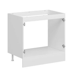 Alvinka Mutfak Modül Duz Alt 2K 90Cm Evye Dolap Beyaz Antrasit Suntalam