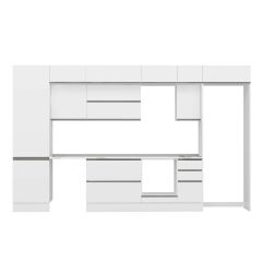 Alvinka 390X240 Cm High Gloss Mutfak Dolabı Mbb-E90B60S40-2 High Gloss | Beyaz - Mdf