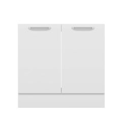 Alvinka Mutfak Modül Duz Alt 2K 90Cm Evye Dolap Beyaz Beyaz Suntalam