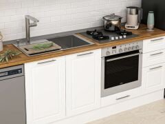 Alvinka 285X210 Cm Klasik Mebran Mutfak Dolabı Mb-E80B45S40-1 Mebran | Beyaz - Suntalam