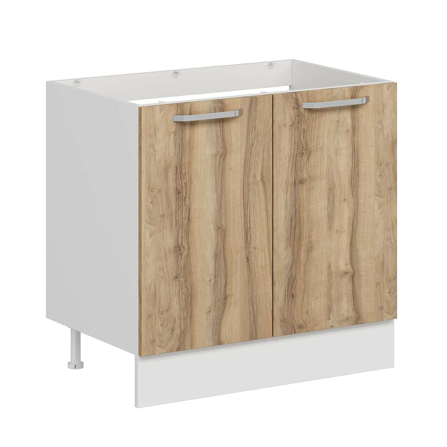 Alvinka Mutfak Modül Duz Alt 2K 90Cm Evye Dolap Beyaz Dore Suntalam